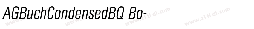 AGBuchCondensedBQ Bo字体转换